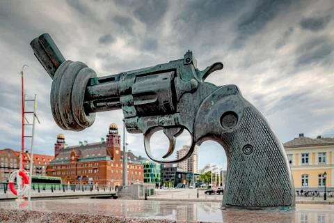Malmo Knotted Gun Foto stock