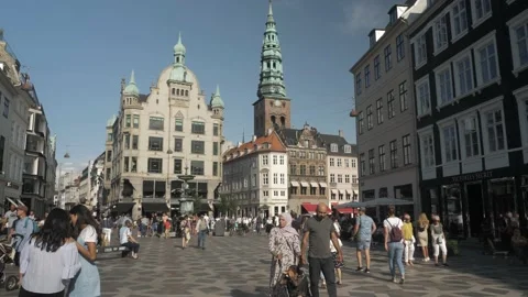 Malmo pedestrian street Stock Footage 141933176