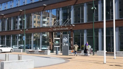 MALMÖ POLICE HEADQUARTERS Stock Footage 129741946