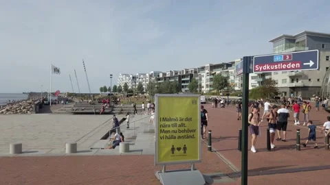 Malmö Promenade Stock Footage 135501429
