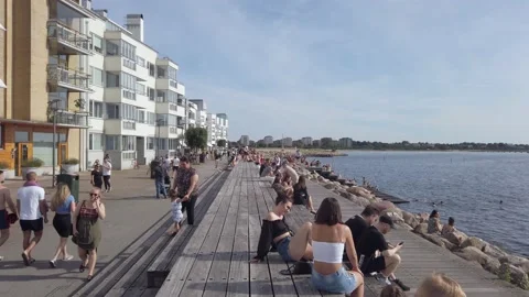 Malmö promenade Stock Footage 135501618