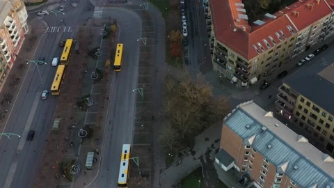 Malmo Sodervarn city center Stock Footage 232146459