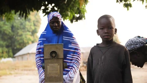 Malnourished child due to extreme poverty and hunger in Africa, Stock Footage 265073711