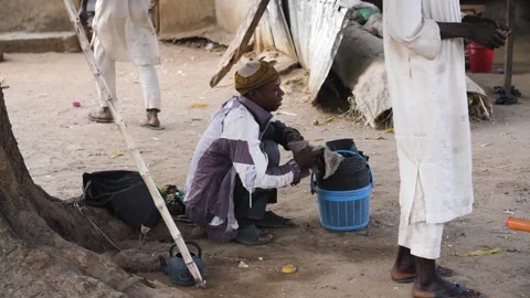 Malnourished child due to extreme poverty and hunger in Africa, Stock Footage 265073740