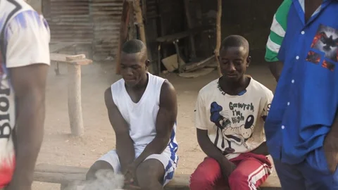 Malnourished child due to extreme poverty and hunger in Africa, Stock Footage 267539341