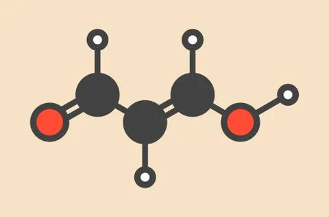 Malondialdehyde molecule Stock Illustration