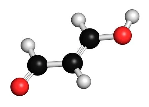 Malondialdehyde molecule, illustration Stock Illustration