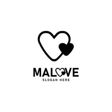 Malove logo design template vector concept Stock Illustration