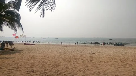 Malpe beach in Karnataka, India Stock Footage 154307963