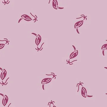 Malt barley glyph vector seamless pattern Stock Illustration