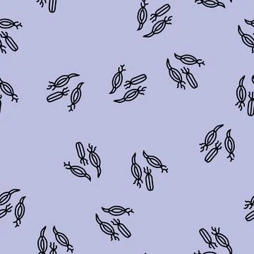 Malt barley line seamless pattern Stock Illustration