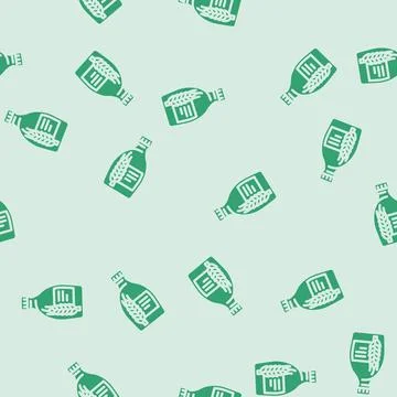 Malt syrup barley glyph vector seamless pattern Stock Illustration