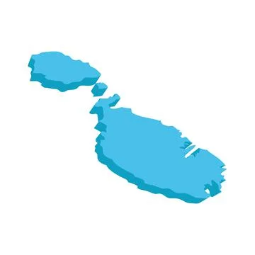 Malta - 3D map country Stock Illustration