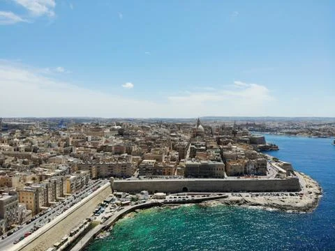 Malta from above. New point of vief for your eyes. Beautiful and Unique place Stock Photos
