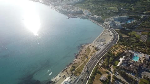 Malta Beach Europe Vídeo Stock 287345498