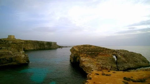 Malta  Comino Azure Window Stock Footage 107609588