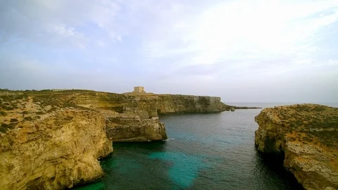 Malta  Comino Azure Window Stock Footage 107609641