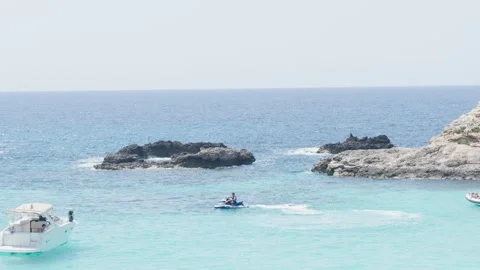 Malta Comino Blue Lagoon. Stock Footage 310834784
