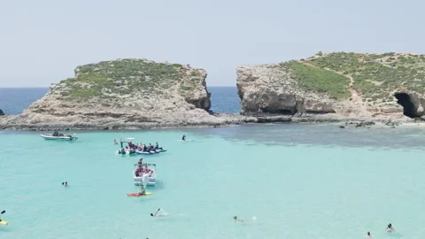 Malta Comino Blue Lagoon. Stock Footage 310835079