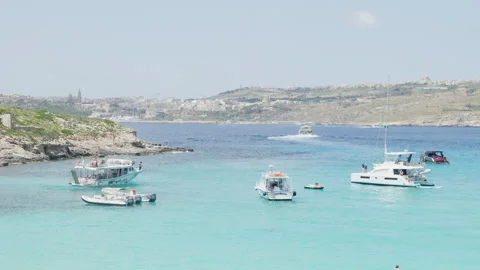 Malta Comino Blue Lagoon. Stock Footage 310835179
