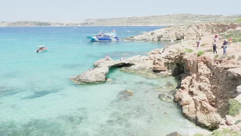 Malta Comino Blue Lagoon. Stock Footage 310836213