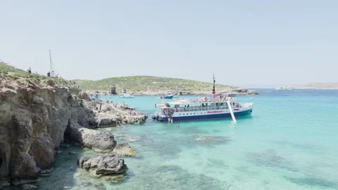 Malta Comino Blue Lagoon. Stock Footage 310836257