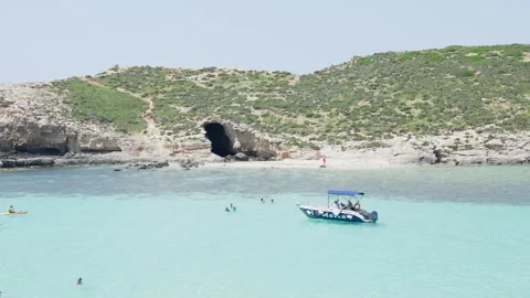 Malta Comino Blue Lagoon. Stock Footage 310836280