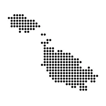 Malta dotted vector map Illustrazione stock