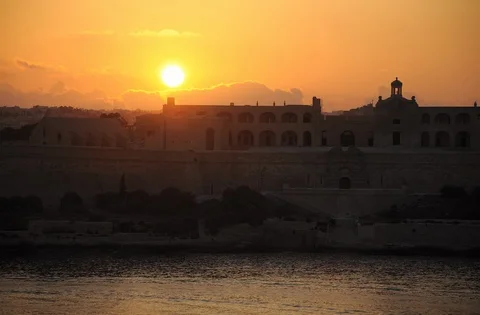 Malta in the evening 2 Stock Footage 98900965
