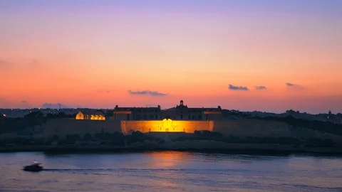 Malta in the evening 3 Stock Footage 98902491