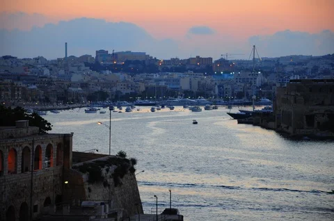 Malta in the evening Stock Footage 98853162
