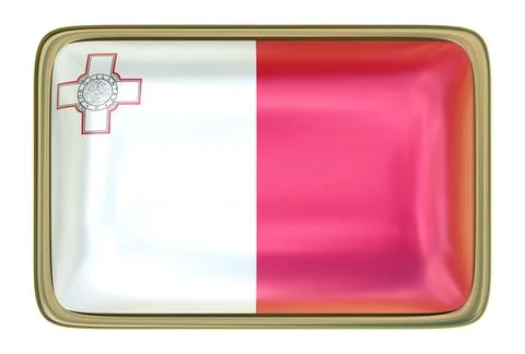 Malta Flag Badge Stock Illustration