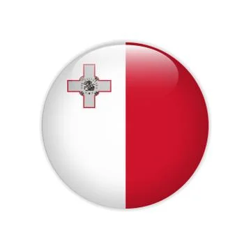 Malta flag on button Illustrazione stock