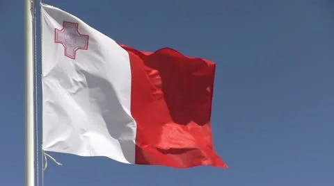 Malta flag Stock Footage 12392441