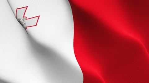 Malta flag loop waving on wind. Stock Footage 119231587