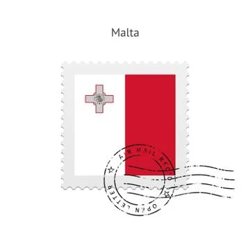 Malta Flag Postage Stamp Stock-Illustration