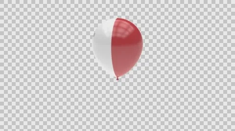 Malta flag textured balloon rotating Alpha Stock Footage 61414074