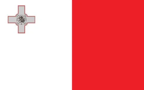 Malta flag vector graphic. Rectangle Maltese flag illustration. Malta country Illustration