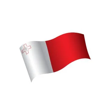 Malta flag, vector illustration Stock Illustration