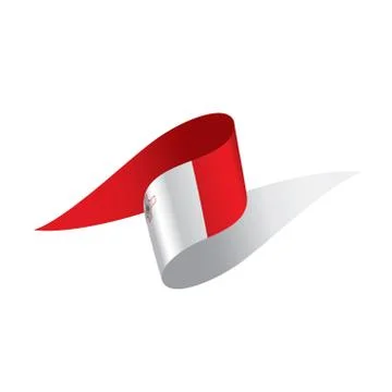 Malta flag, vector illustration Stock Illustration