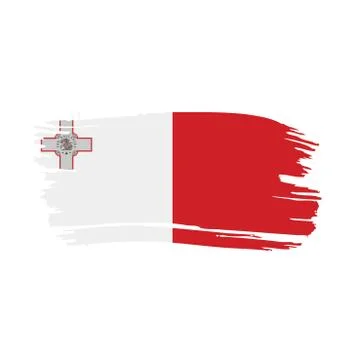 Malta flag, vector illustration Stock Illustration