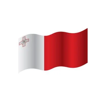 Malta flag, vector illustration Stock Illustration