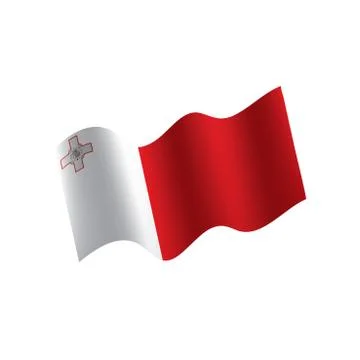 Malta flag, vector illustration Stock Illustration