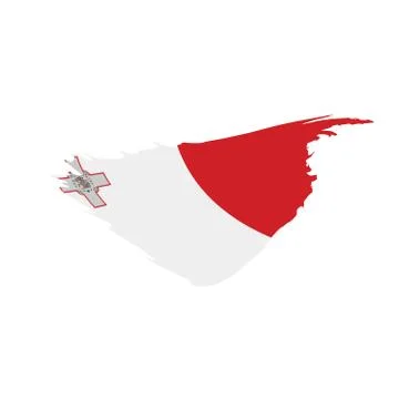 Malta flag, vector illustration Stock Illustration