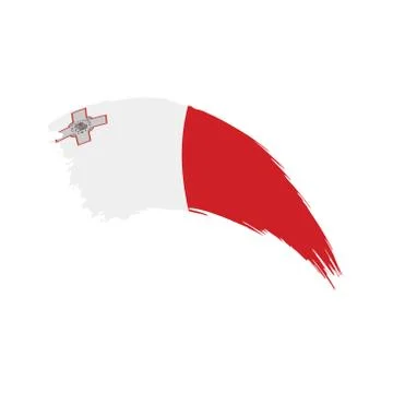 Malta flag, vector illustration Stock Illustration