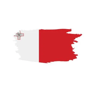 Malta flag, vector illustration Stock Illustration