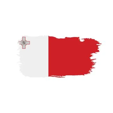 Malta flag, vector illustration Stock Illustration