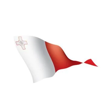 Malta flag, vector illustration Stock Illustration