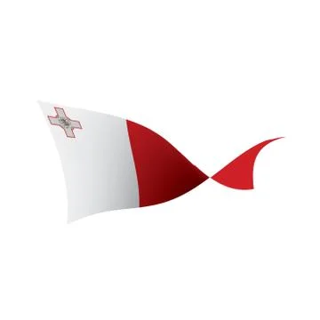 Malta flag, vector illustration Stock Illustration
