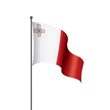 Malta flag, vector illustration on a white background Stock Illustration